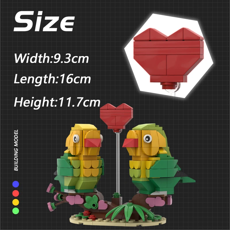 Lovebirds MOC Building Blocks for Couples, Valentine's Gift Heart Shape Blocks Romantic Desktop Decor for Anniversary/Birthday
Lovebirds MOC Building Blocks for Couples, Valentine's Gift Heart Shape Blocks Romantic Desktop Decor for Anniversary/Birthday
