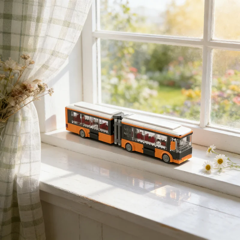 NEW 532PCS MOC Creative Model Articulated Bus City Orange Revision Building Blocks DIY Building Blocks Display Gift Collectible
NEW 532PCS MOC Creative Model Articulated Bus City Orange Revision Building Blocks DIY Building Blocks Display Gift Collectible