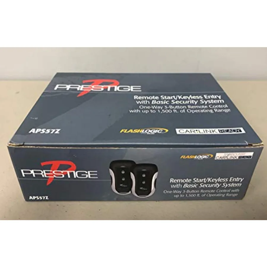 Prestige APS57Z OneWay Remote Start Keyless Entry System with 1500 Feet Range for Vehicle Security and Convenience in Daily Dri
Prestige APS57Z OneWay Remote Start Keyless Entry System with 1500 Feet Range for Vehicle Security and Convenience in Daily Dri