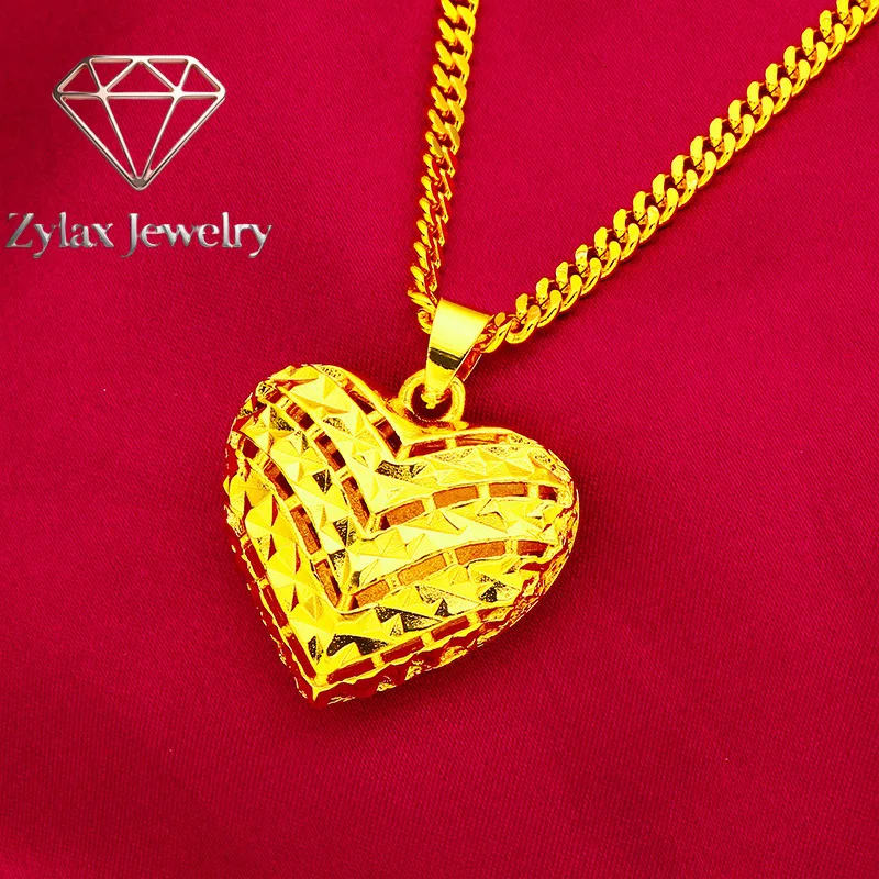 Zylax Jewelry Heart Hollow Pendant Women's 24K Gold AU999 - Retro inspired gold heart, carved hollow out, to elevate outfit tast
Zylax Jewelry Heart Hollow Pendant Women's 24K Gold AU999 - Retro inspired gold heart, carved hollow out, to elevate outfit tast