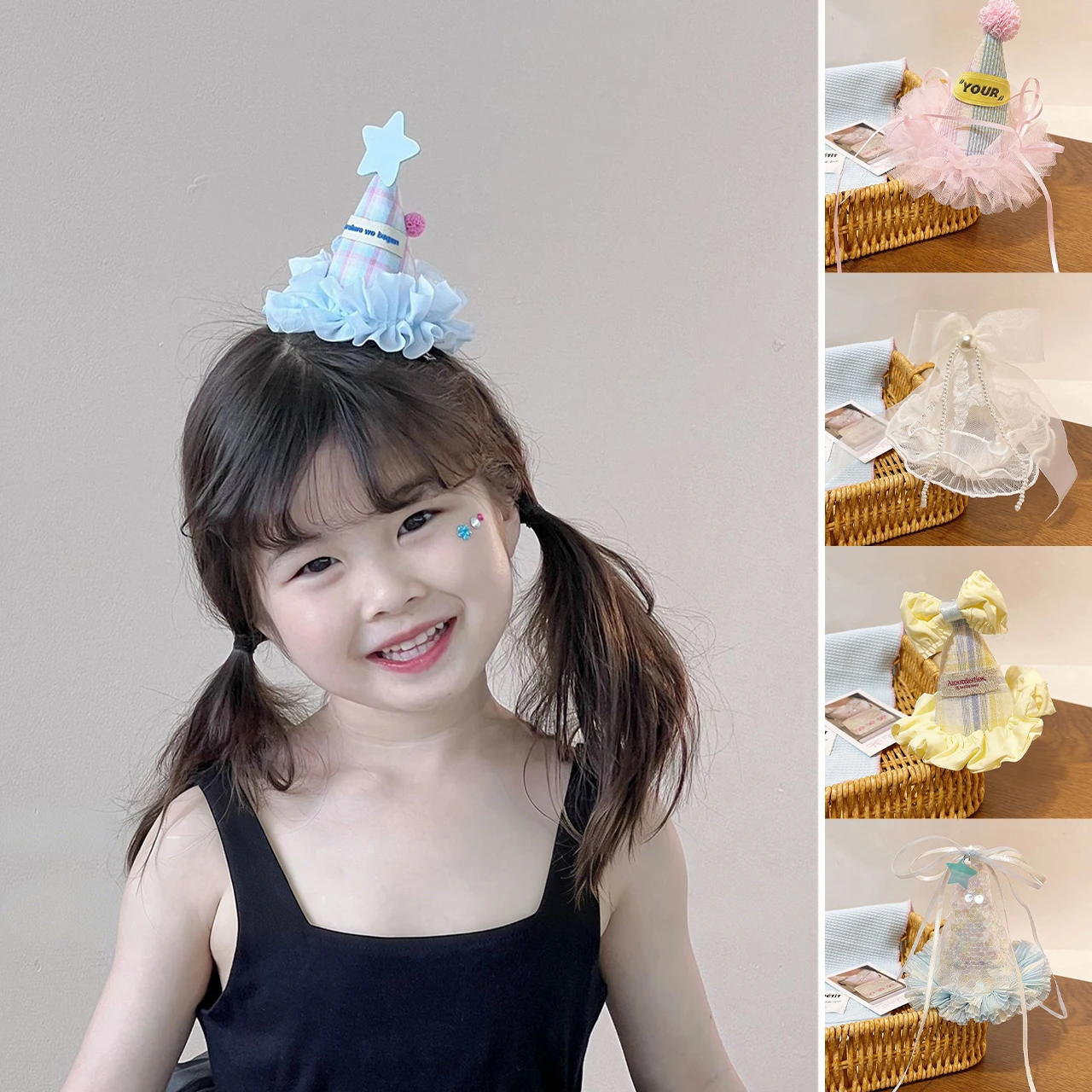 Princess Birthday Hat Hair Clip White Lace Bow Side Clips Blue Star Haipin Kids Barrette Girl Photo Prop Children Hair Accessory
Princess Birthday Hat Hair Clip White Lace Bow Side Clips Blue Star Haipin Kids Barrette Girl Photo Prop Children Hair Accessory