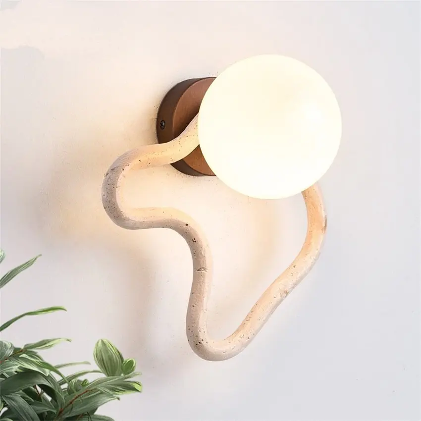 Marble line glass ball wall lamps children's room wabi-sabi bedroom bedside lamp Japanese living room aisle wall sconces lights
Marble line glass ball wall lamps children's room wabi-sabi bedroom bedside lamp Japanese living room aisle wall sconces lights