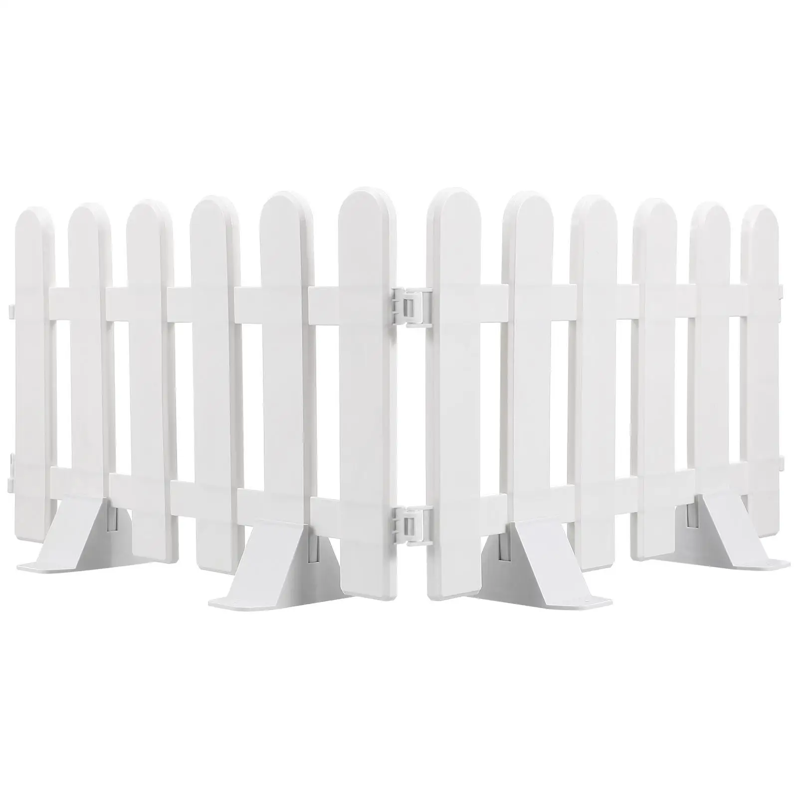 2 Pcs White Picket Fence 50x30cm Round Base Courtyard Garden Fences Decorative Plastic Border Toddler Pet Enclosure
2 Pcs White Picket Fence 50x30cm Round Base Courtyard Garden Fences Decorative Plastic Border Toddler Pet Enclosure