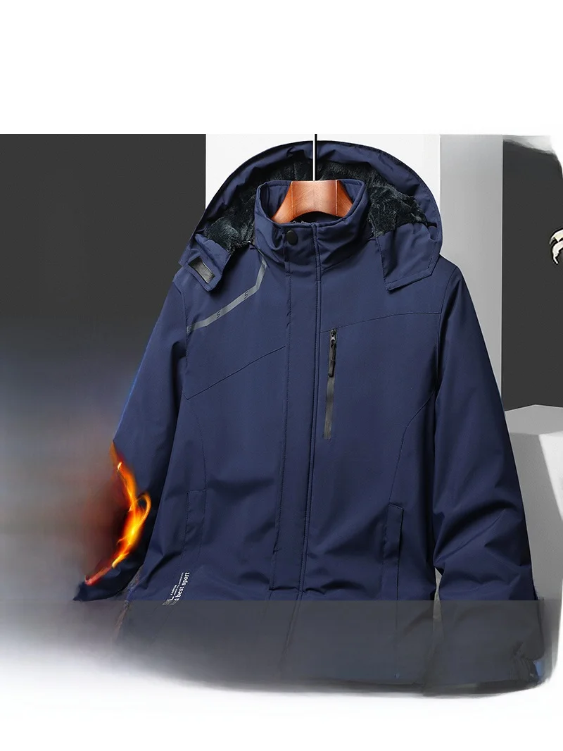 Thickened Fleece Winter Jacket Men's Warm Cotton Workwear Outdoor Casual Coat Youth Style Removable Hood Standard Fit
Thickened Fleece Winter Jacket Men's Warm Cotton Workwear Outdoor Casual Coat Youth Style Removable Hood Standard Fit