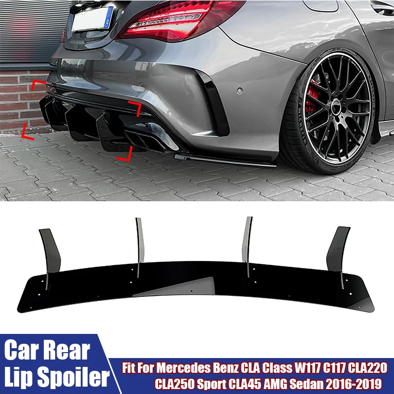 New Automotive Rear Bumper Lower Lip Spoiler For Mercedes Benz CLA Class W117 C117 CLA220 CLA250 Sport CLA45 AMG Sedan 2016-2019
New Automotive Rear Bumper Lower Lip Spoiler For Mercedes Benz CLA Class W117 C117 CLA220 CLA250 Sport CLA45 AMG Sedan 2016-2019