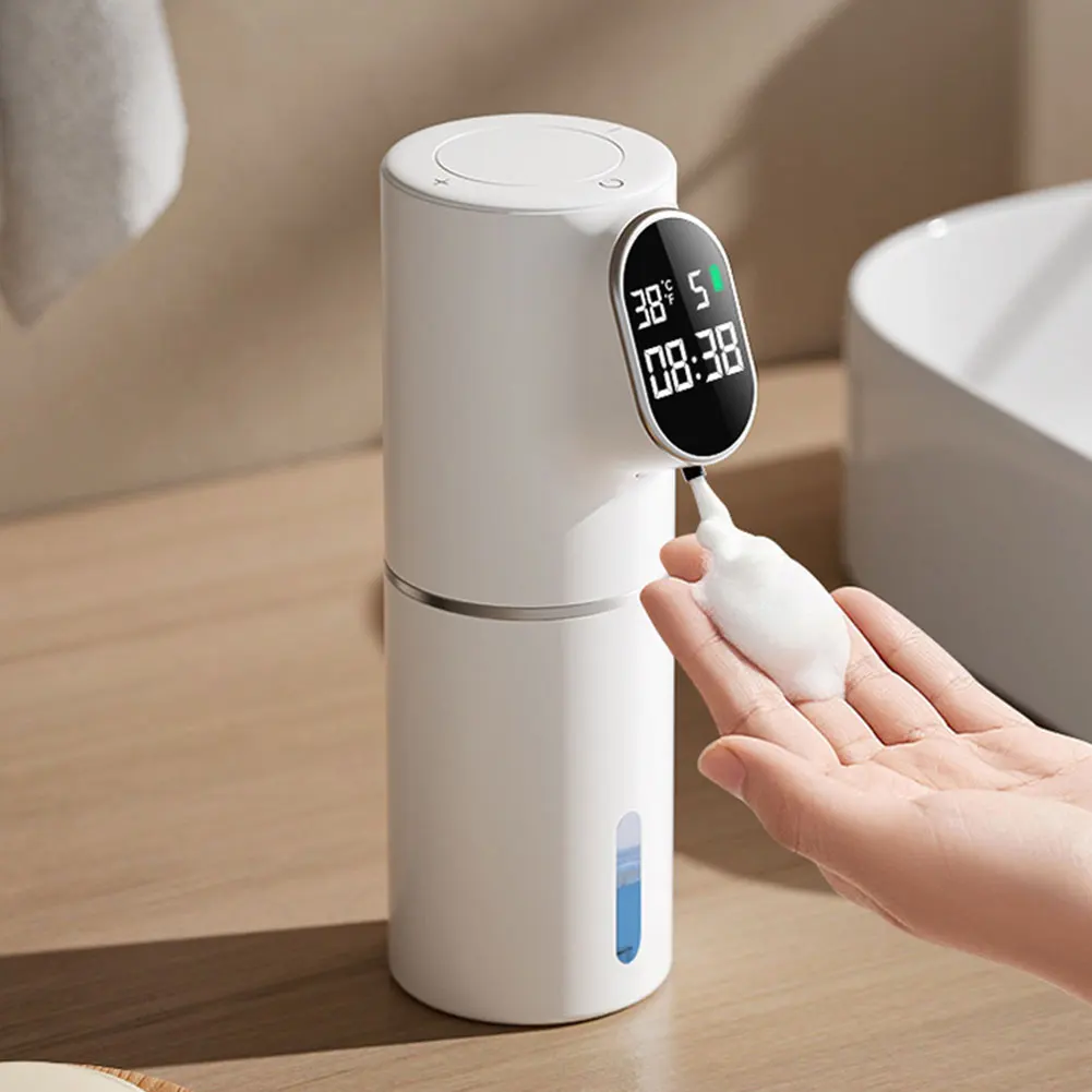 Automatic LED 320ML Liquid Foam Soap Dispenser 5 Adjustable Levels Time Temperature Display Can Wall Mount for Bathroom Kitchen
Automatic LED 320ML Liquid Foam Soap Dispenser 5 Adjustable Levels Time Temperature Display Can Wall Mount for Bathroom Kitchen
