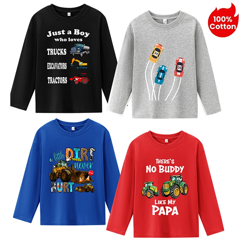 Комплект из 4 футболок с круглым вырезом и длинными рукавами для мальчиков, мягкие футболки из 100% хлопка с принтом для строительной техники, осень-весна, удобные повседневные
Комплект из 4 футболок с круглым вырезом и длинными рукавами для мальчиков, мягкие футболки из 100% хлопка с принтом для строительной техники, осень-весна, удобные повседневные