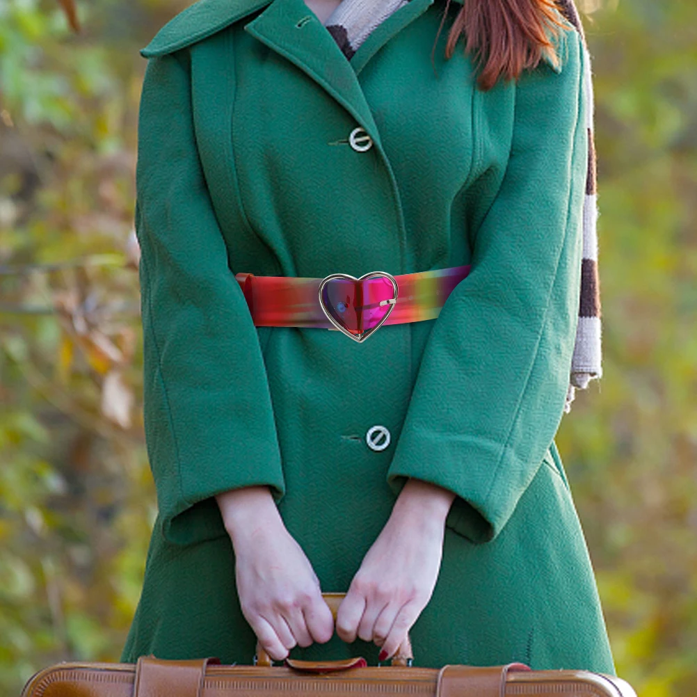 2Pcs Heart Buckle Transparent Rainbow Color PVC Waist Belt Fashion Cute Dress Belt Women Punk Waistband for Dresses Jeans
2Pcs Heart Buckle Transparent Rainbow Color PVC Waist Belt Fashion Cute Dress Belt Women Punk Waistband for Dresses Jeans