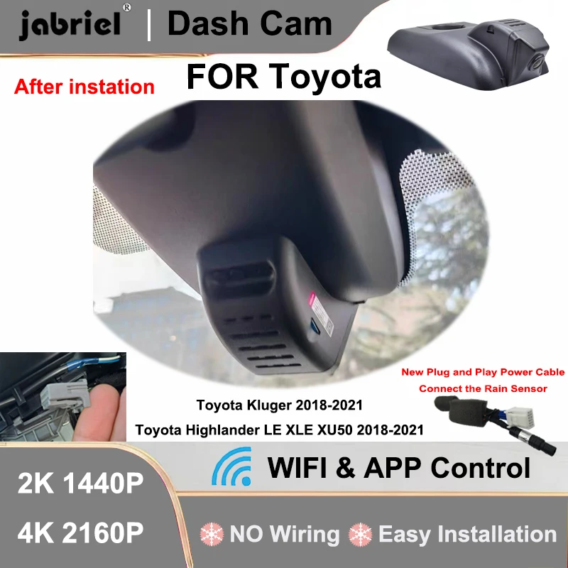 Jabriel For Toyota Highlander XU50 LE XLE for Toyota Kluger 2018 2019 2020 2021 4K Car Dvr Dash Cam Camera Wifi Video Recorder
Jabriel For Toyota Highlander XU50 LE XLE for Toyota Kluger 2018 2019 2020 2021 4K Car Dvr Dash Cam Camera Wifi Video Recorder