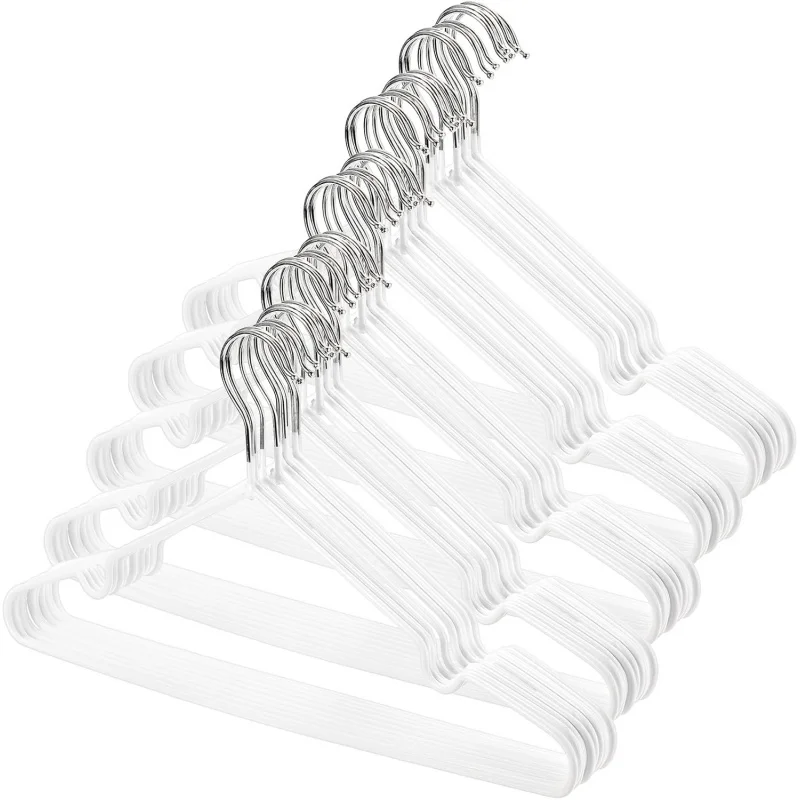 Tosnail 50 Pack 16-Inch Stainless Steel Wire Metal Non-Slip Clothes Hangers Space Saving Closet Organizer, White
Tosnail 50 Pack 16-Inch Stainless Steel Wire Metal Non-Slip Clothes Hangers Space Saving Closet Organizer, White