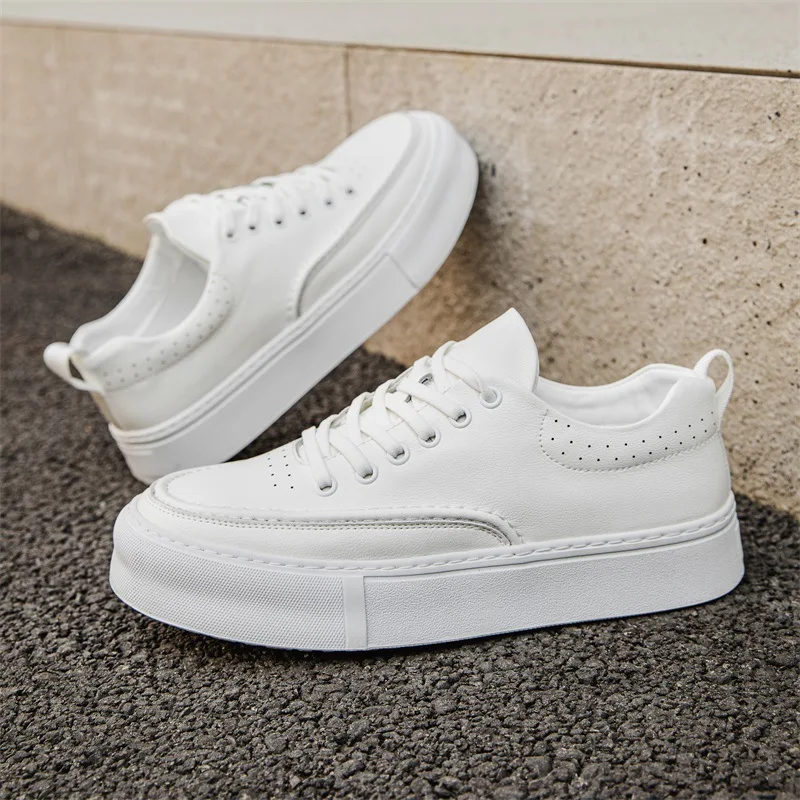 New Spring Autumn High Quality Men Casual Leather Shoes Luxury Loafers Breathable Lace-up Designer Loafers Men White Sneakers
New Spring Autumn High Quality Men Casual Leather Shoes Luxury Loafers Breathable Lace-up Designer Loafers Men White Sneakers