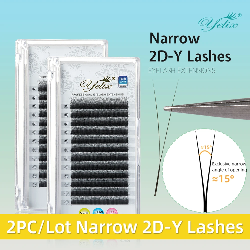 Yelix 2PCS Single Tip 2D-Y Shape Lashes Soft Graft Eyelash 6-15MM Premium Natural Individual Eyelashes Makeup Tool
Yelix 2PCS Single Tip 2D-Y Shape Lashes Soft Graft Eyelash 6-15MM Premium Natural Individual Eyelashes Makeup Tool