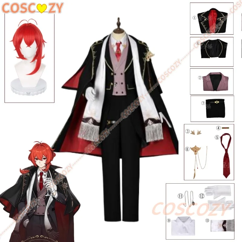 Diluc Resplendent Feast Dress Genshin Impact Косплей Костюм Черный Костюм Красный Парик Мужской Женский Игровой Костюм на Хэллоуин по индивидуальному заказу
Diluc Resplendent Feast Dress Genshin Impact Косплей Костюм Черный Костюм Красный Парик Мужской Женский Игровой Костюм на Хэллоуин по индивидуальному заказу