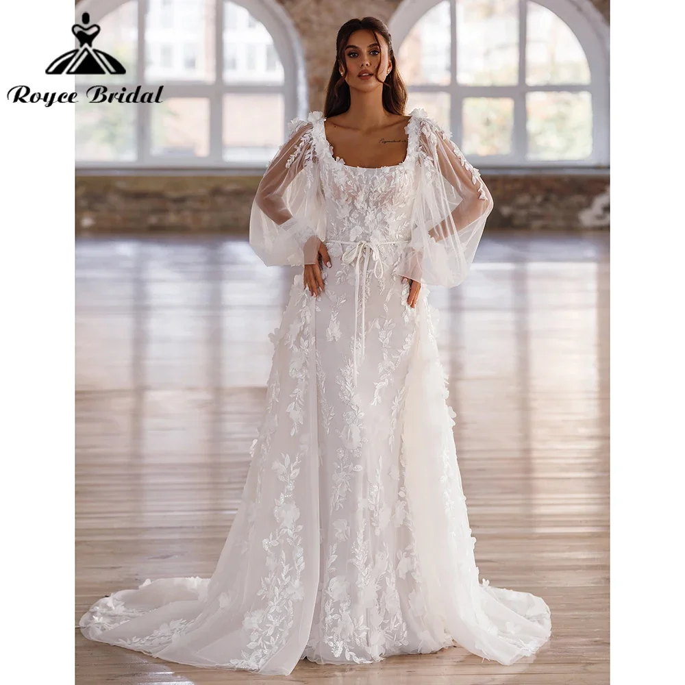 Roycebridal 2025 2 в 1 Свадебное платье русалки с квадратным вырезом и длинными пышными рукавами со съемным шлейфом 웨딩드레스 по индивидуальному заказу
Roycebridal 2025 2 в 1 Свадебное платье русалки с квадратным вырезом и длинными пышными рукавами со съемным шлейфом 웨딩드레스 по индивидуальному заказу