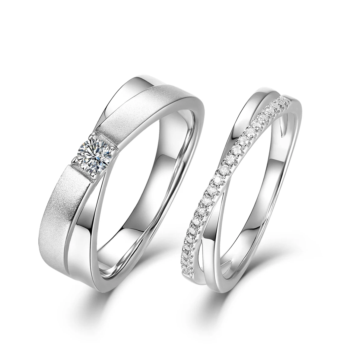 HanYu Jewelry 925 Silver Moissanite Couple Ring For Valentine's Day X Shape 925 Sterling Silver D Color Moissanite Diamond Ring
HanYu Jewelry 925 Silver Moissanite Couple Ring For Valentine's Day X Shape 925 Sterling Silver D Color Moissanite Diamond Ring