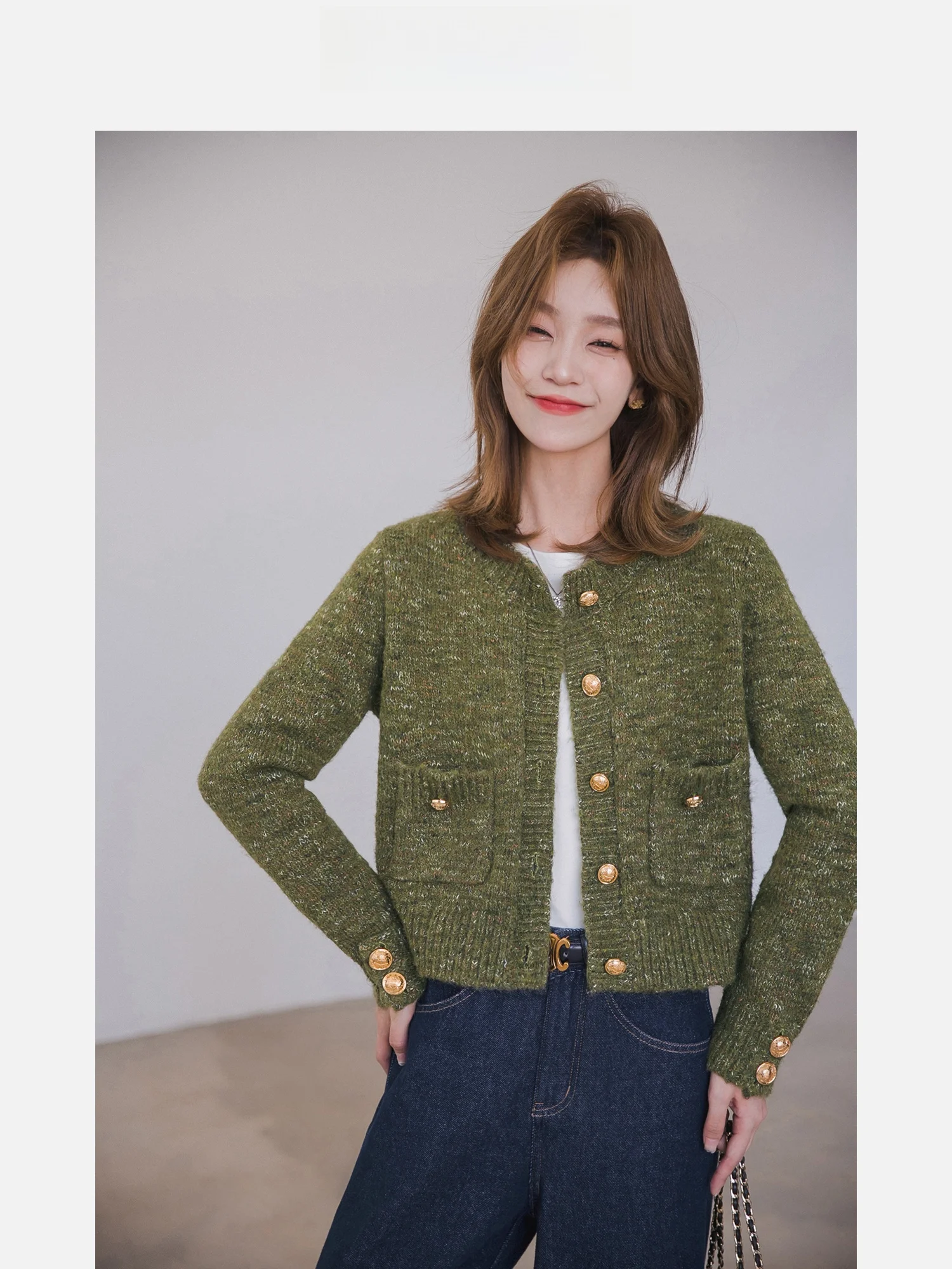 Свободный крой круглый открытый кардиган, свитер, женский весенне-осенний новый Sle, простой ленивый шикарный вязаный топ, повседневный свитер для поездок на работу 
Свободный крой круглый открытый кардиган, свитер, женский весенне-осенний новый Sle, простой ленивый шикарный вязаный топ, повседневный свитер для поездок на работу