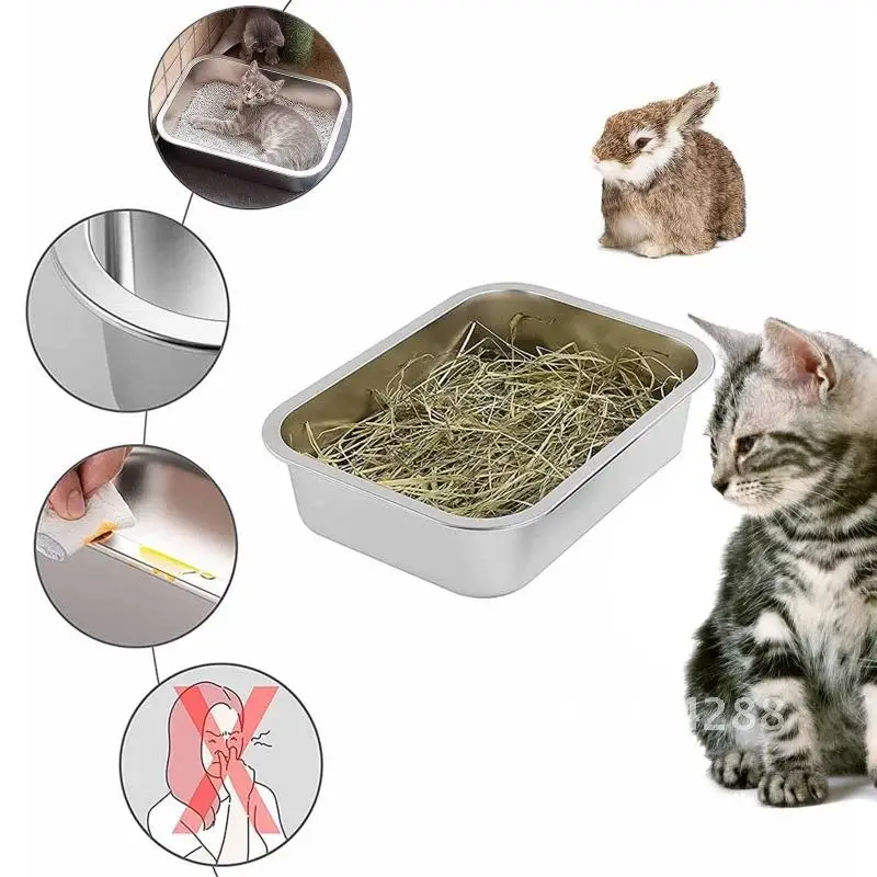 for Cat Stainless Pan for Older Cats Steel Surface Rus Smooth Small Never Litter
for Cat Stainless Pan for Older Cats Steel Surface Rus Smooth Small Never Litter