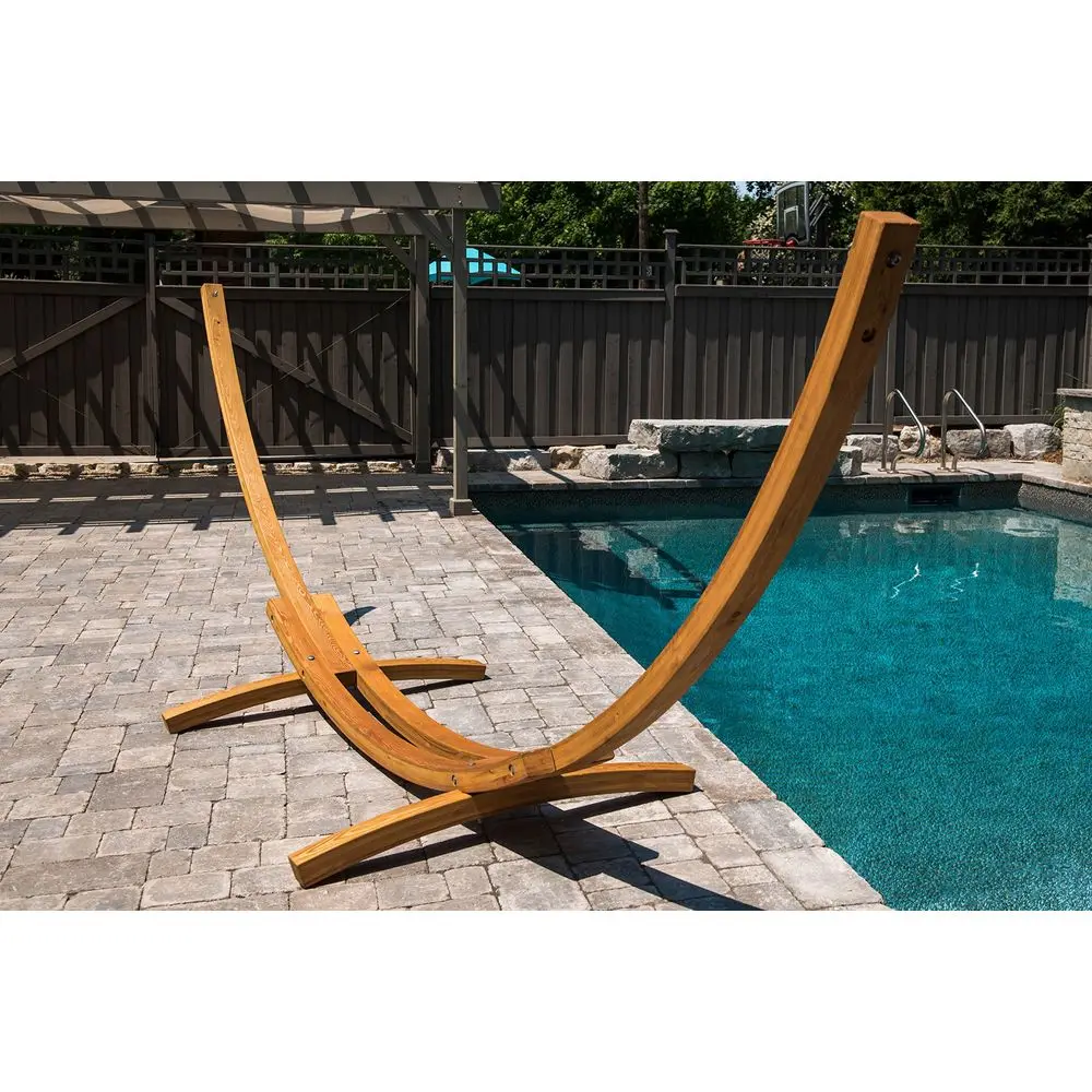 15 Sealed and Coated Solid Pine Wood Arc Hammock Stand 450 lb Weight Capacity
15 Sealed and Coated Solid Pine Wood Arc Hammock Stand 450 lb Weight Capacity