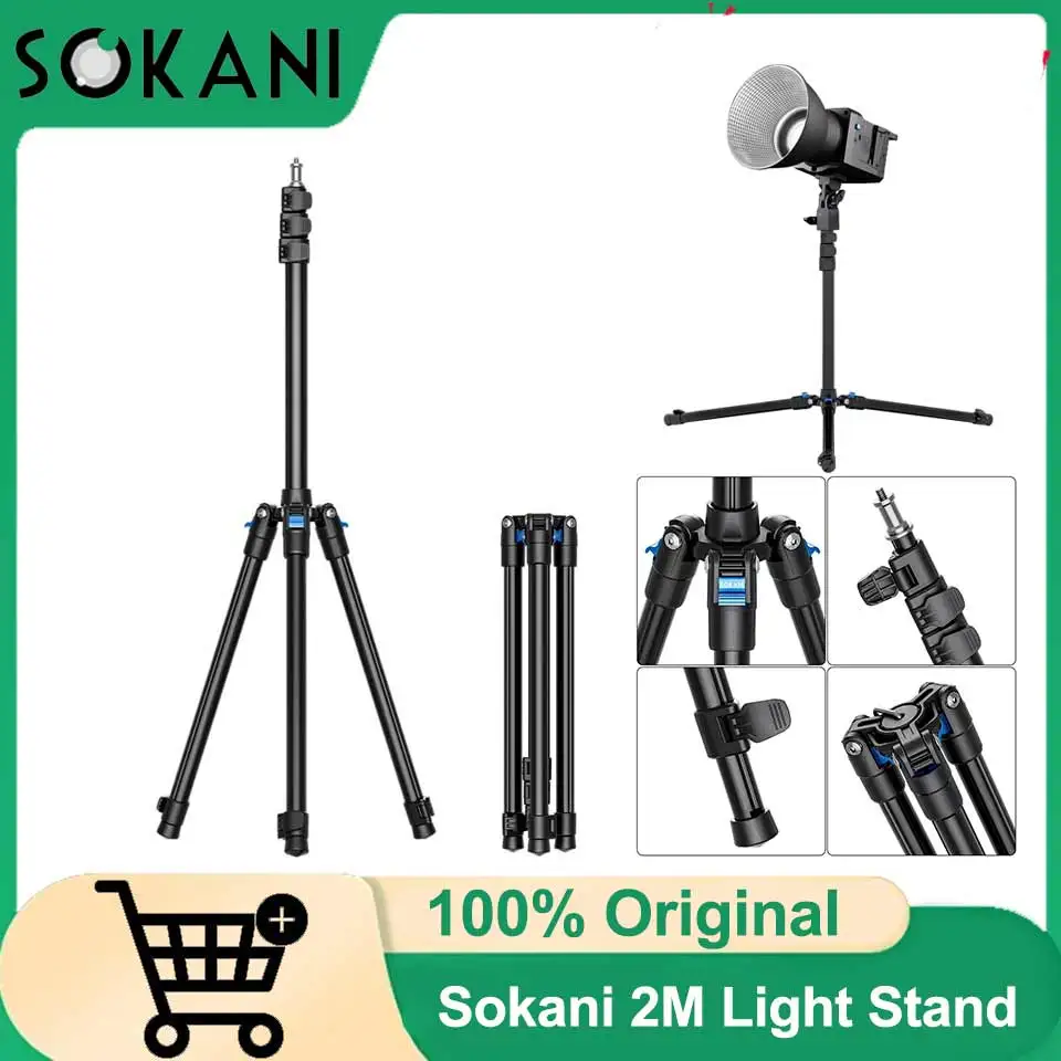Sokani 2M Light Stand Foldable Tripod with Universal Mount for Photograph Video Lights Cameras Livestream Vlog
Sokani 2M Light Stand Foldable Tripod with Universal Mount for Photograph Video Lights Cameras Livestream Vlog