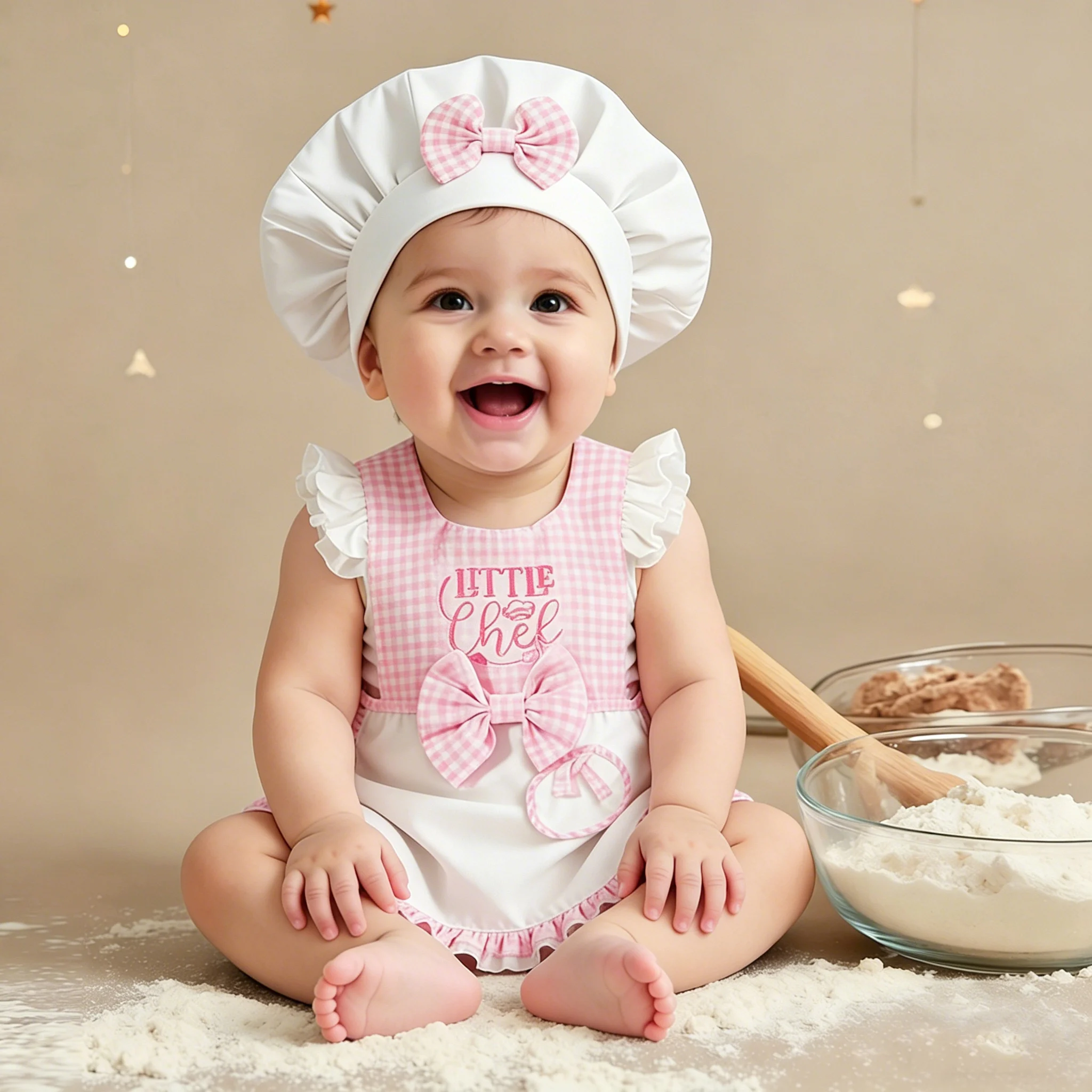 Ylsteed Newborn Embroidered Photography Clothes Baby Girl Pink Chef Apron Hat for Kids Costumes Chef Baby Cook Costume Prop-HD
Ylsteed Newborn Embroidered Photography Clothes Baby Girl Pink Chef Apron Hat for Kids Costumes Chef Baby Cook Costume Prop-HD