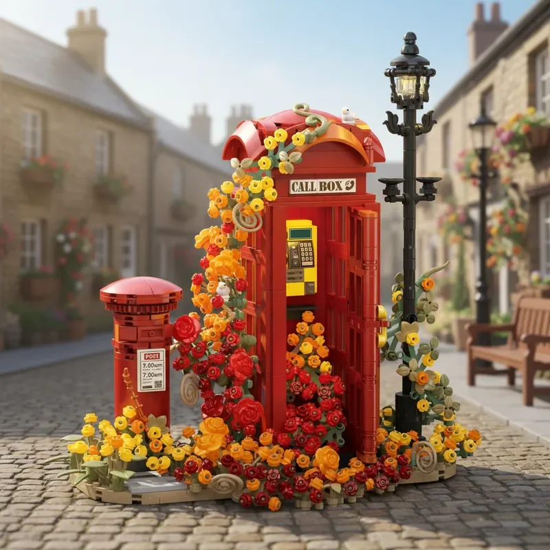 NEW Creative Vintage Telephone Booth Eternal Flower Building Blocks City DIY Street View Model Birthday Gifts For Kids 1142PCS
NEW Creative Vintage Telephone Booth Eternal Flower Building Blocks City DIY Street View Model Birthday Gifts For Kids 1142PCS