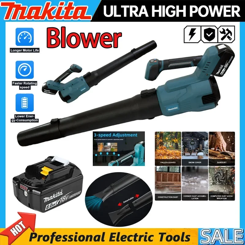 Makita Cordless Leaf Blower 3-Speed Cannon Blower Super Powerful For Leaf Snow Dust Cleaning Blowing Power Tool For 18V Battery
Makita Cordless Leaf Blower 3-Speed Cannon Blower Super Powerful For Leaf Snow Dust Cleaning Blowing Power Tool For 18V Battery