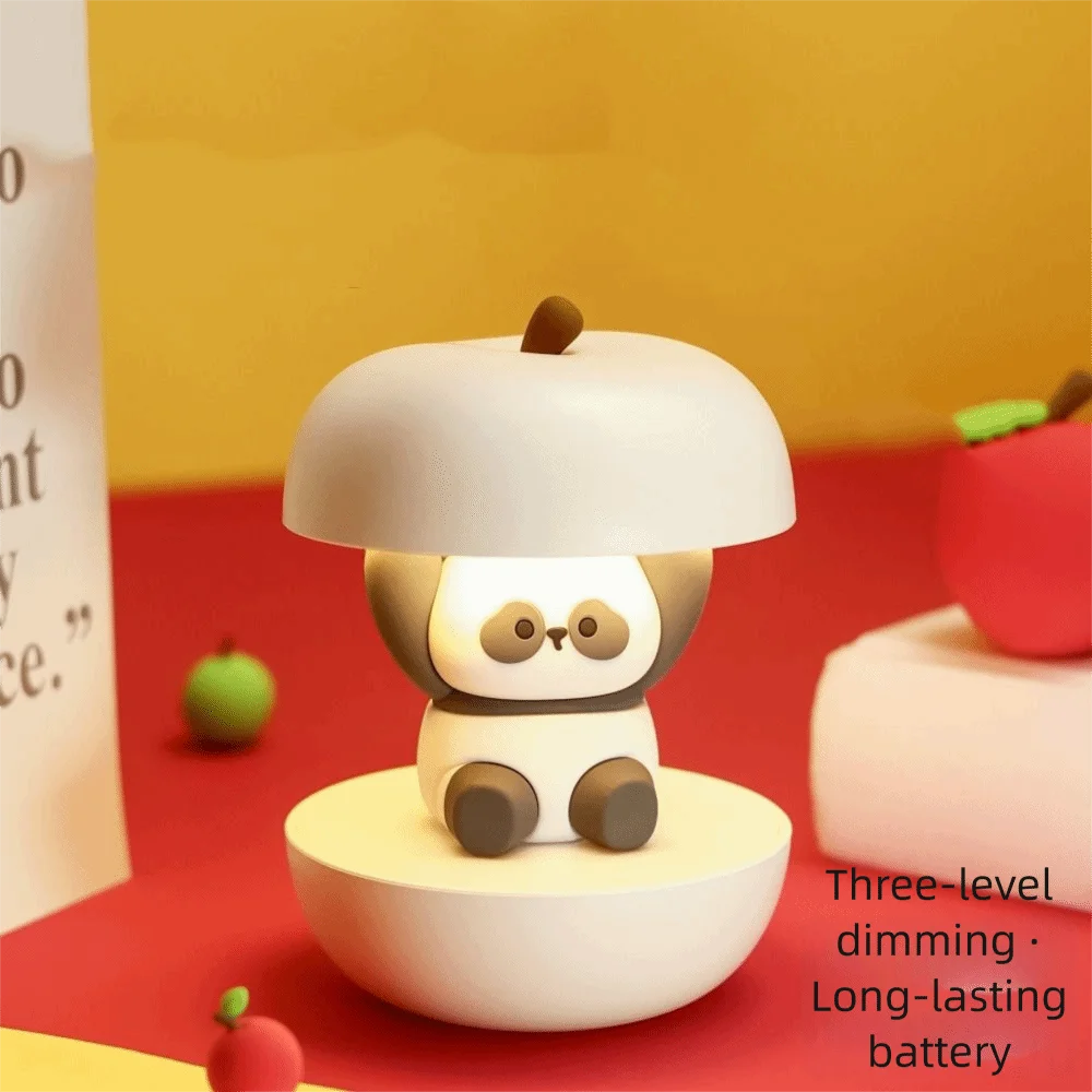 USB Rechargeable Panda Table Lamp Ambient Light Cute Modeling LED Bedside Lamp Personalized Gift Modeling Lamp