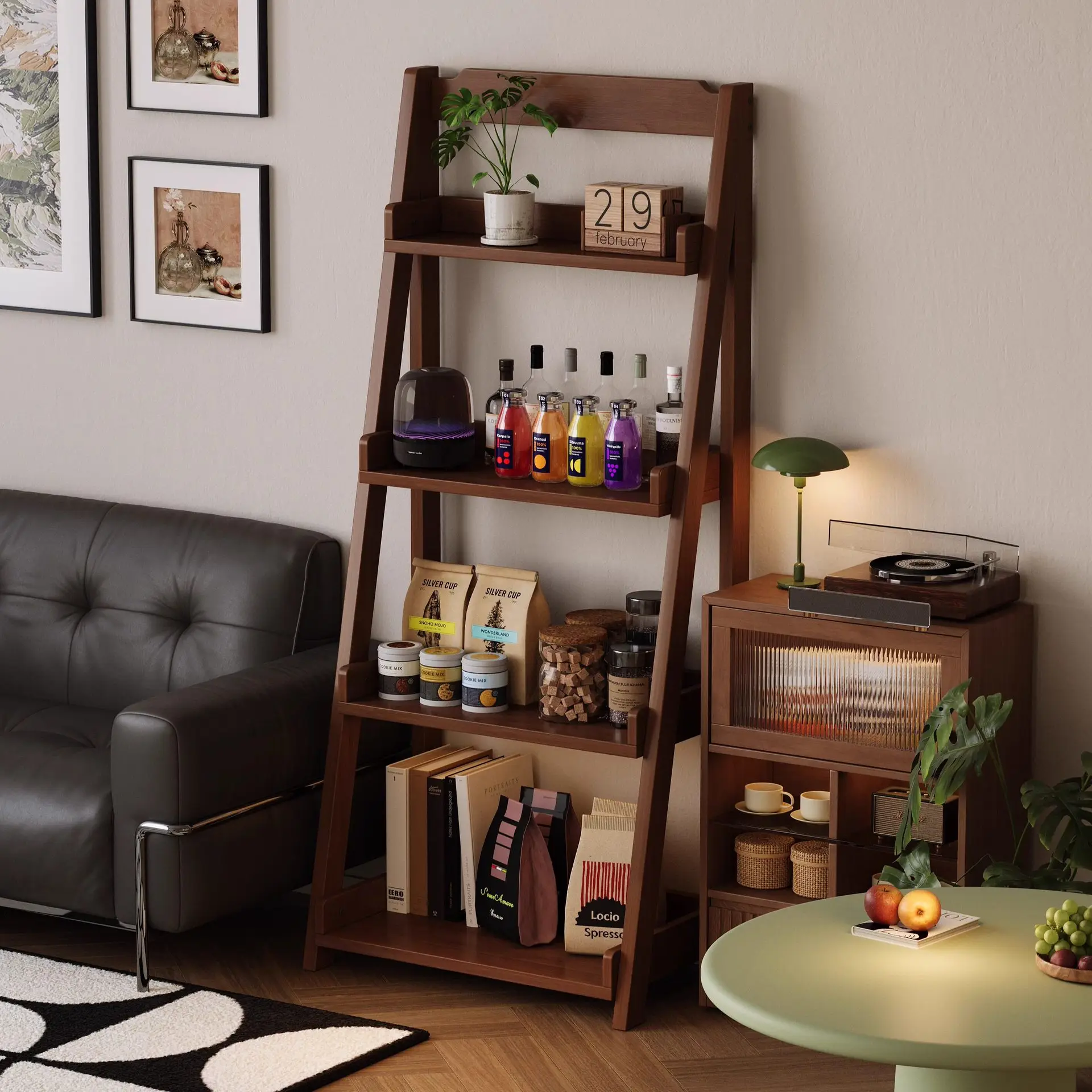 Solid wood shelves Floor-to-ceiling living room multi-layer storage rack Against the wall Home display rack Simple storage rack
Solid wood shelves Floor-to-ceiling living room multi-layer storage rack Against the wall Home display rack Simple storage rack