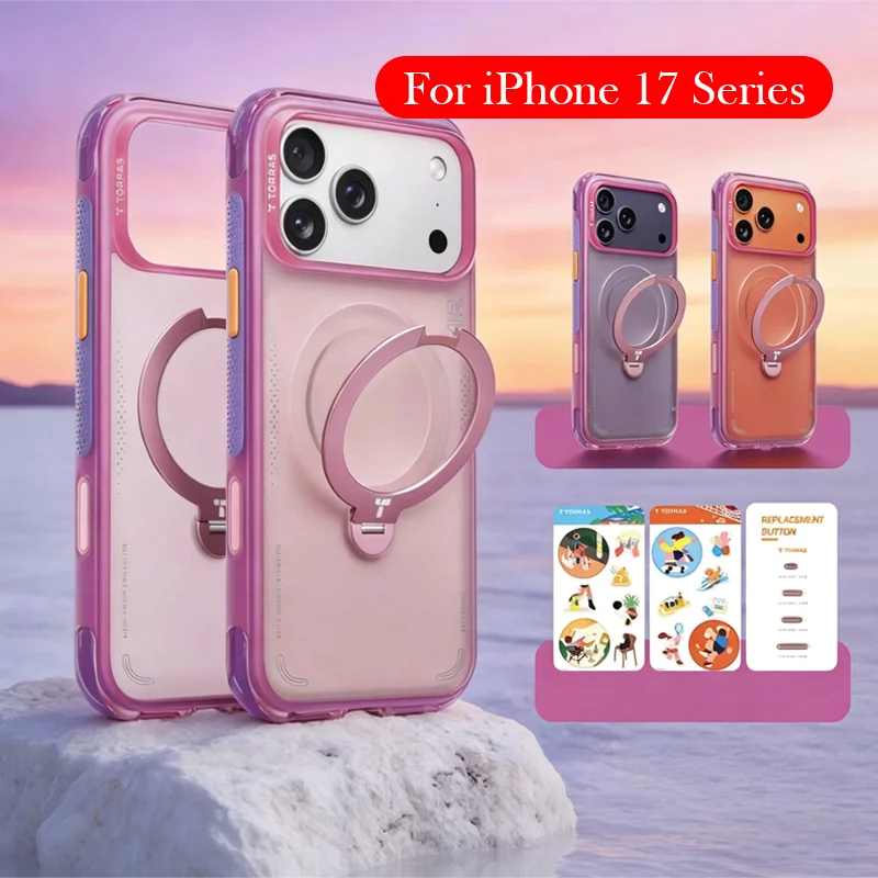 TORRAS Transparent Case For iPhone 17 Pro Max Bracket Matte Back Cover Case for iPhone 17 Pro Max