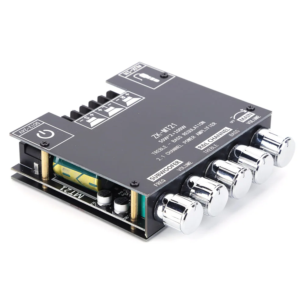 ZK-MT21 Bluetooth-совместимая 2,1-канальная плата усилителя сабвуфера с басовой мощностью
ZK-MT21 Bluetooth-совместимая 2,1-канальная плата усилителя сабвуфера с басовой мощностью