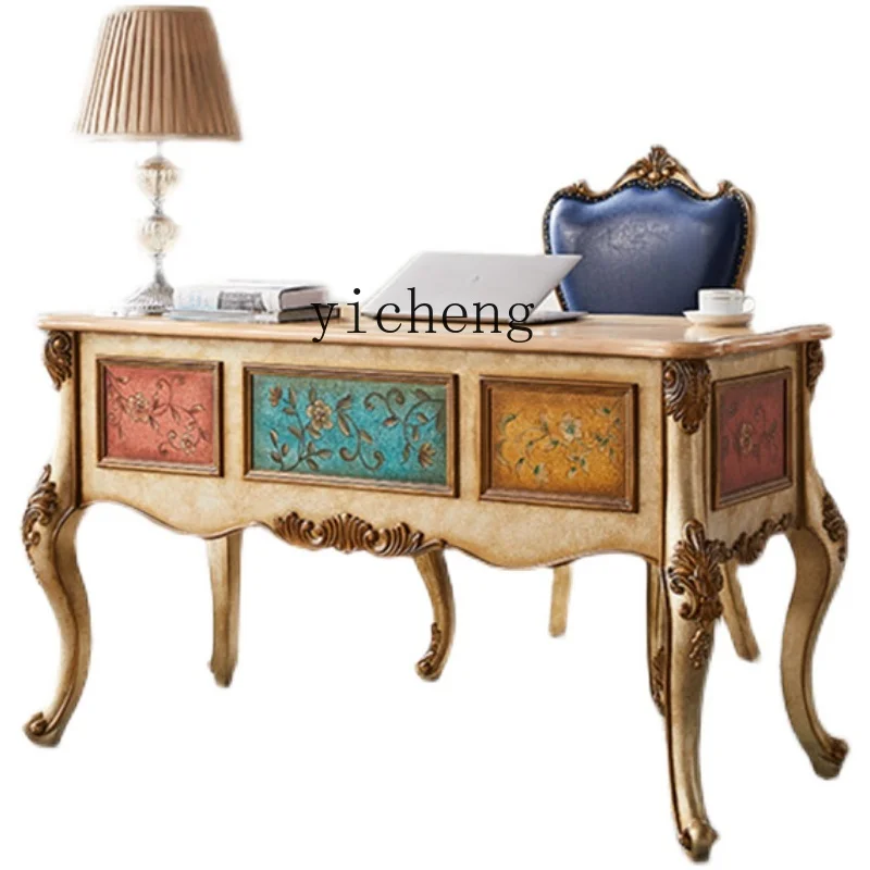 ZK Solid Wood Table Study Furniture Combination European Luxury Desk Painted Desk Computer Desk
ZK Solid Wood Table Study Furniture Combination European Luxury Desk Painted Desk Computer Desk