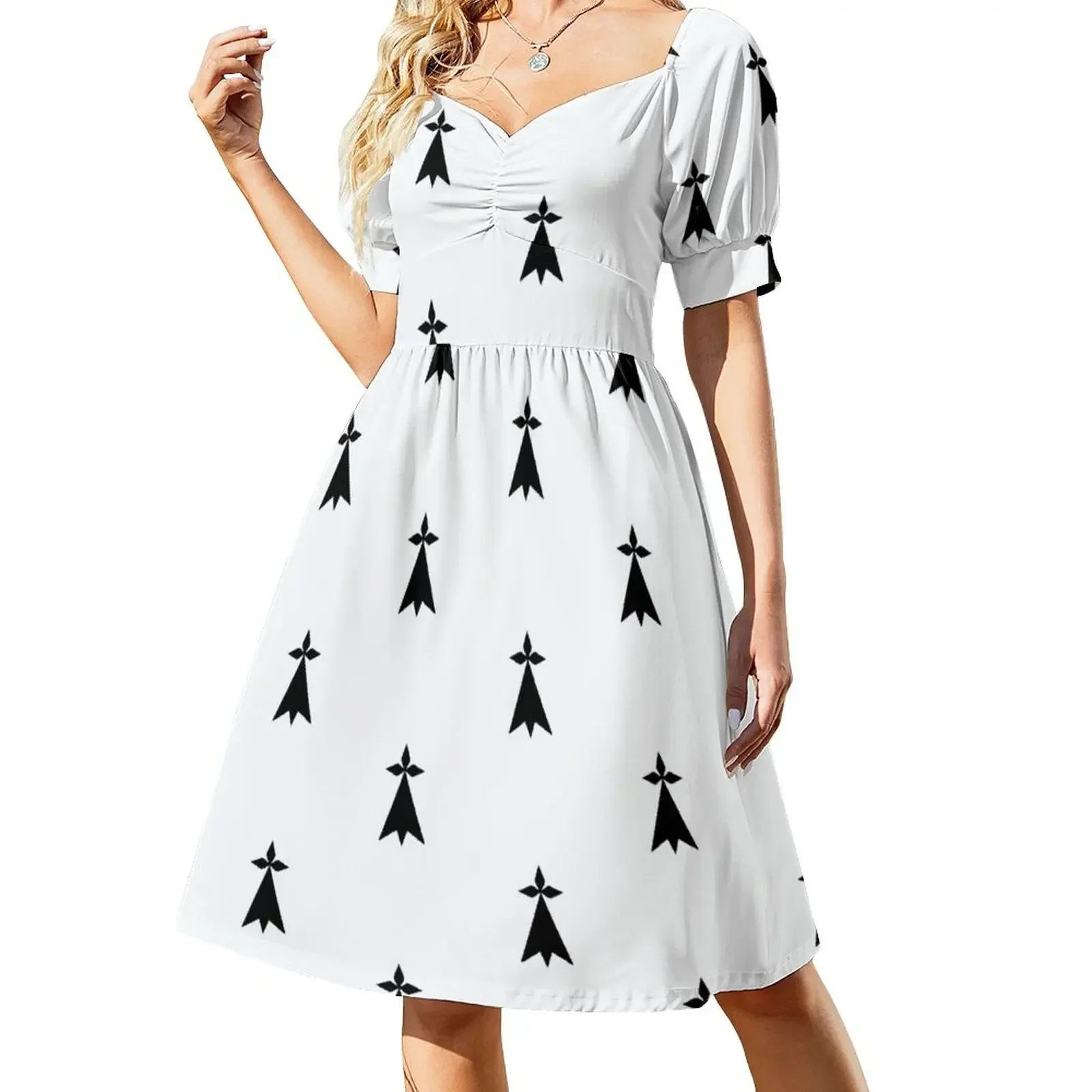 Breton ermine Short-Sleeved Dress women's fashion dresses ceremony dresses women's summer dress 2025 Dress
Breton ermine Short-Sleeved Dress women's fashion dresses ceremony dresses women's summer dress 2025 Dress