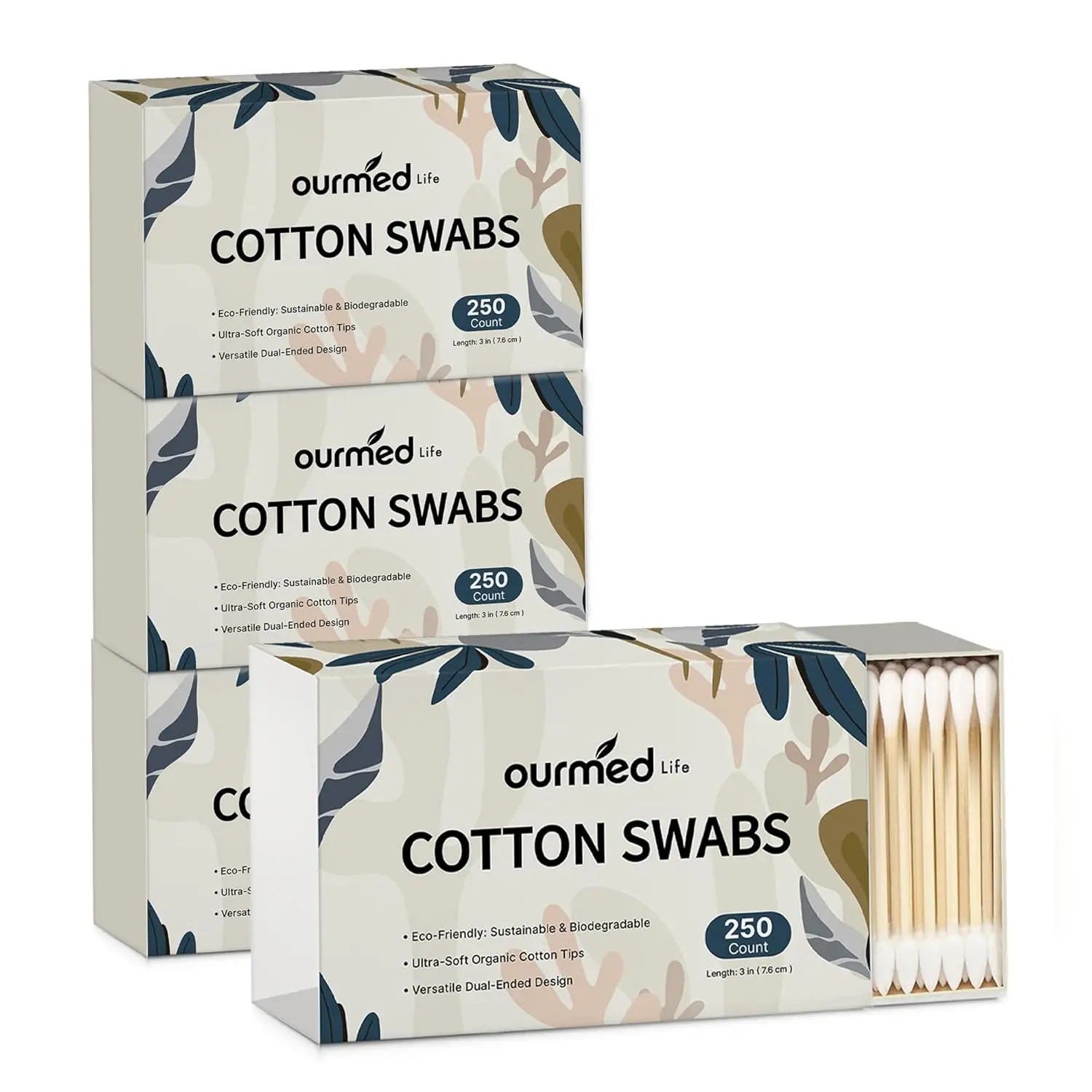Biodegradable Bamboo Cotton Swabs - Double-Tipped, Hypoallergenic for Ear, Makeup & Nail Care (1000 Ct)
Biodegradable Bamboo Cotton Swabs - Double-Tipped, Hypoallergenic for Ear, Makeup & Nail Care (1000 Ct)
