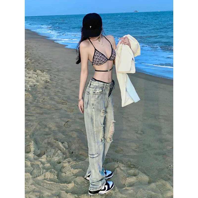 American High Street Yellow Clay Dye Straight Leg Jeans Women Summer High Waist Extended Long Slimming Floor-Length Pants
American High Street Yellow Clay Dye Straight Leg Jeans Women Summer High Waist Extended Long Slimming Floor-Length Pants