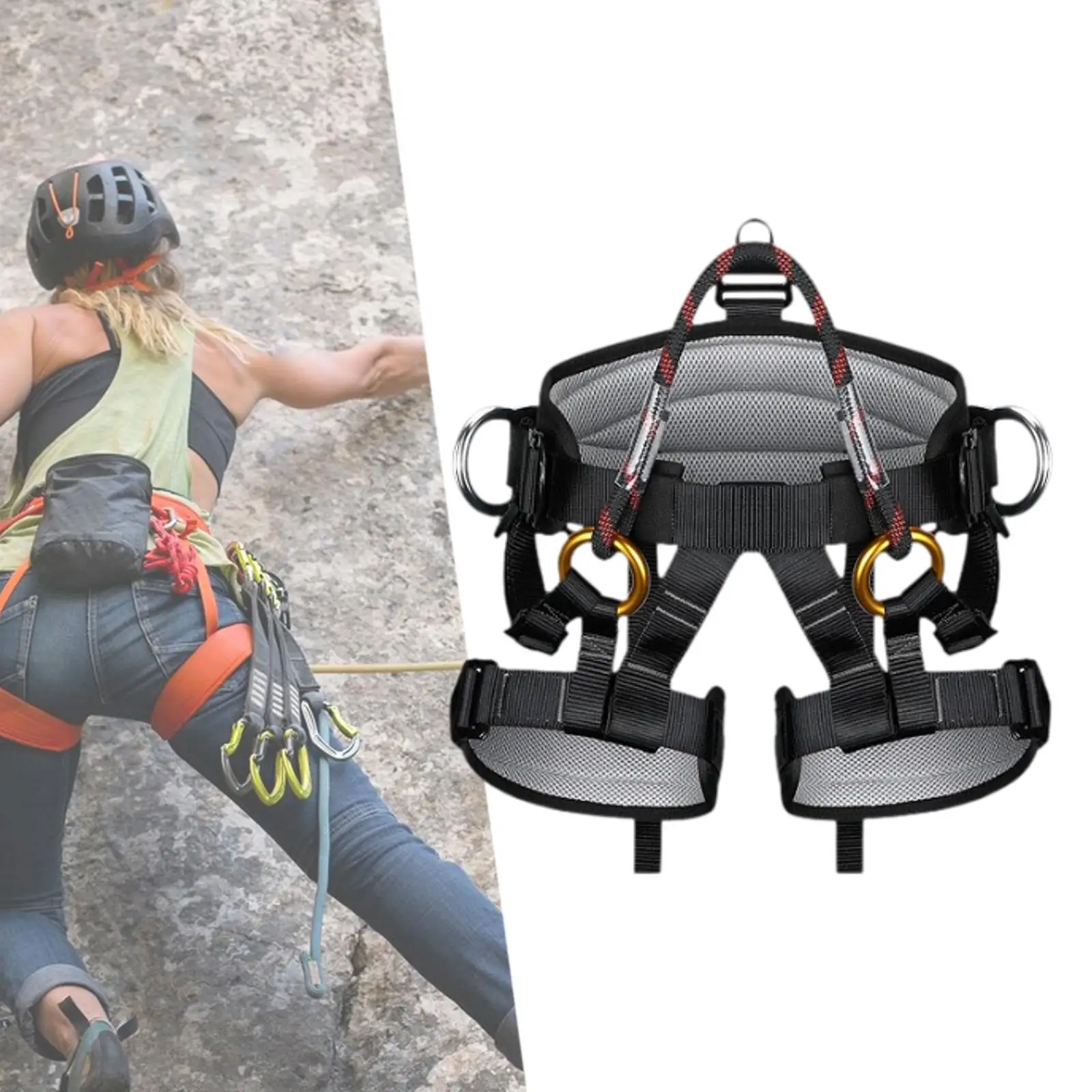 Climbing Belt Professional Rappelling Adjustable Fit Arborist Saddle Outdoor Tree Climbing Security Harness for Tree Activities
Climbing Belt Professional Rappelling Adjustable Fit Arborist Saddle Outdoor Tree Climbing Security Harness for Tree Activities