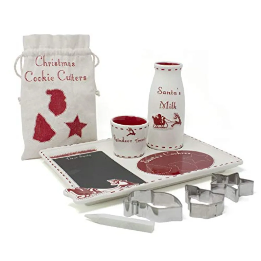 Santa's Ma Cristmas Plate t wit Cookie Cutters Santa plate Santa milk jar and Reindeer Treat owl
Santa's Ma Cristmas Plate t wit Cookie Cutters Santa plate Santa milk jar and Reindeer Treat owl