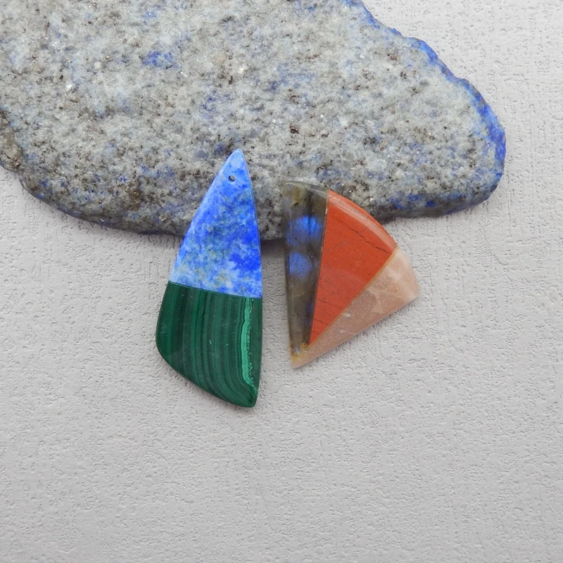 Natural Fashion Jewelry Multi Gemstone Intarsia Pendant Beads Natural Stone Front Drilling Accessory 29x31x4mm 45x19x4mm 10.8g
Natural Fashion Jewelry Multi Gemstone Intarsia Pendant Beads Natural Stone Front Drilling Accessory 29x31x4mm 45x19x4mm 10.8g