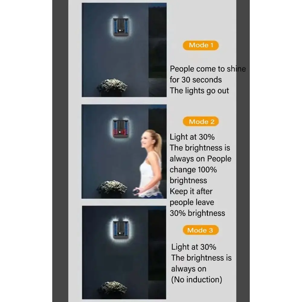 120-градусный складной светодиодный солнечный свет с датчиком движения, водонепроницаемая солнечная садовая лампа, перезаряжаемая, 3 режима, уличный датчик света
120-градусный складной светодиодный солнечный свет с датчиком движения, водонепроницаемая солнечная садовая лампа, перезаряжаемая, 3 режима, уличный датчик света