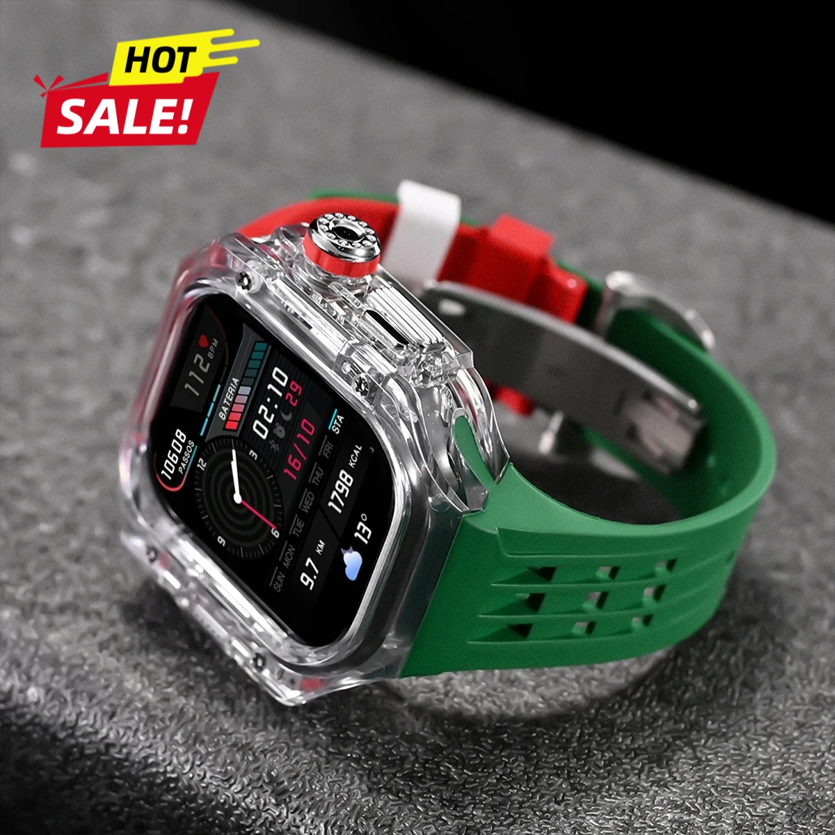 Роскошный прозрачный чехол для Apple Watch Ultra 3 2 1 49 мм Mod Kit с пряжкой из нержавеющей стали для iWatch 8 7 6 5 4 Модификация
Роскошный прозрачный чехол для Apple Watch Ultra 3 2 1 49 мм Mod Kit с пряжкой из нержавеющей стали для iWatch 8 7 6 5 4 Модификация