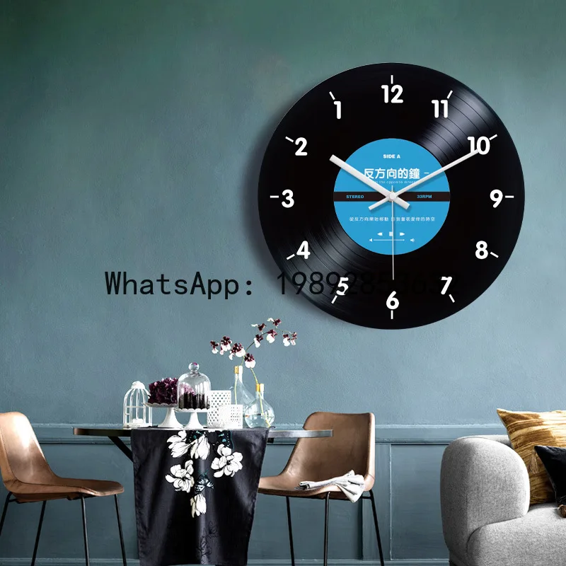 ZB vinyl record creative wall clock reverse retro inverted wall watch coffee bar decorative clock
ZB vinyl record creative wall clock reverse retro inverted wall watch coffee bar decorative clock