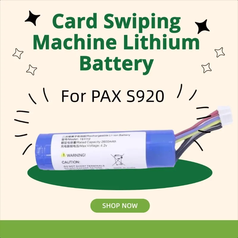 Литиевая батарея 2600 мАч IS1112 для считывателя карт PAX S920
Литиевая батарея 2600 мАч IS1112 для считывателя карт PAX S920