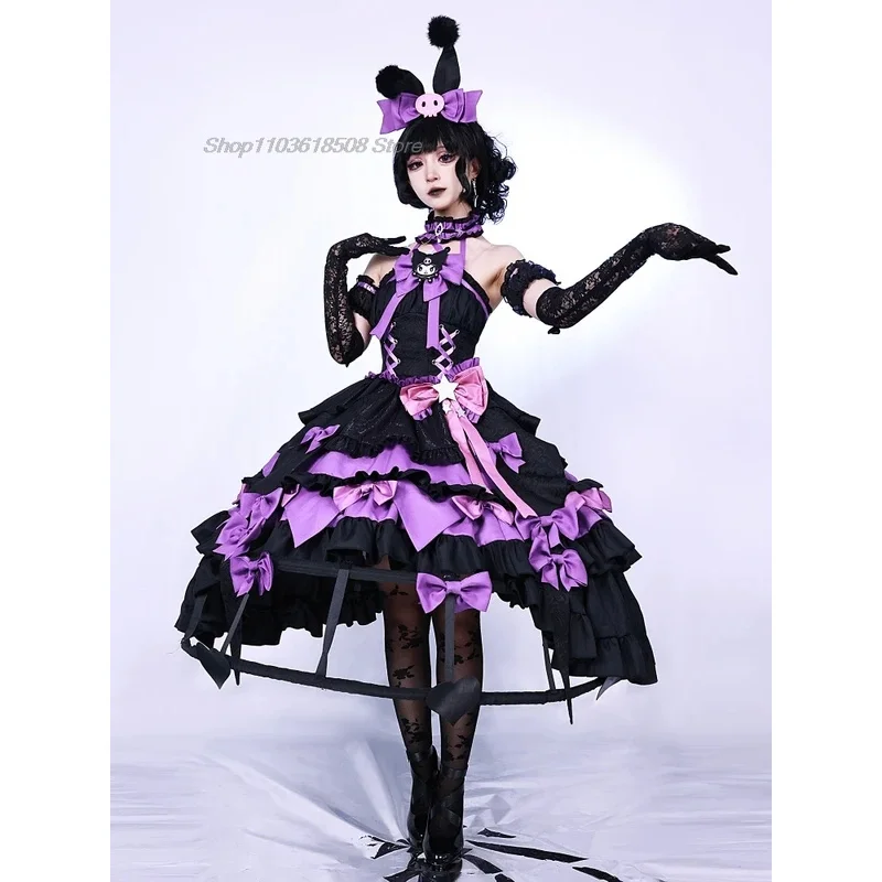 In Stock Bloody Queen Kuromi Cosplay Costume Identity V Black Lolita Gothic Long Dress Full Set Wig Halloween Xmas
In Stock Bloody Queen Kuromi Cosplay Costume Identity V Black Lolita Gothic Long Dress Full Set Wig Halloween Xmas