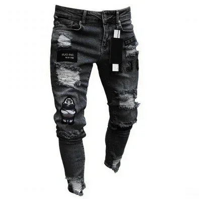 Punk Plus Size Pants Men Skinny Ripped Hole Patchwork Jeans Slim Pencil Denim Hip Pop Trousers Autumn Winter Streetwear Men's
Punk Plus Size Pants Men Skinny Ripped Hole Patchwork Jeans Slim Pencil Denim Hip Pop Trousers Autumn Winter Streetwear Men's