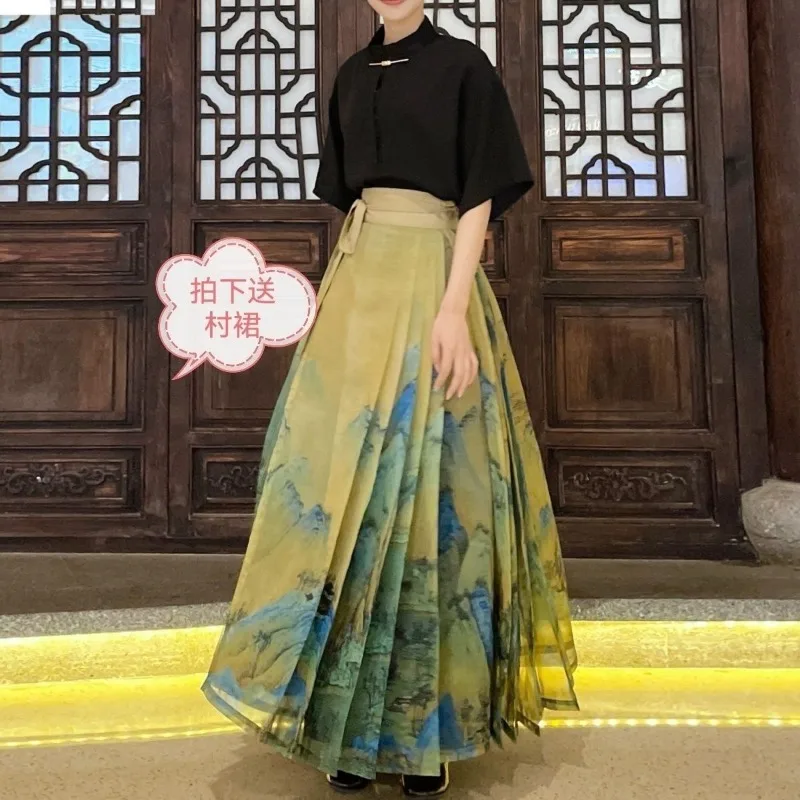 New Chinese-style Women's Wear Printed Skirt for Spring and Summer High-end and Elegant Horse-face Skirt for Summer Thin Style
New Chinese-style Women's Wear Printed Skirt for Spring and Summer High-end and Elegant Horse-face Skirt for Summer Thin Style