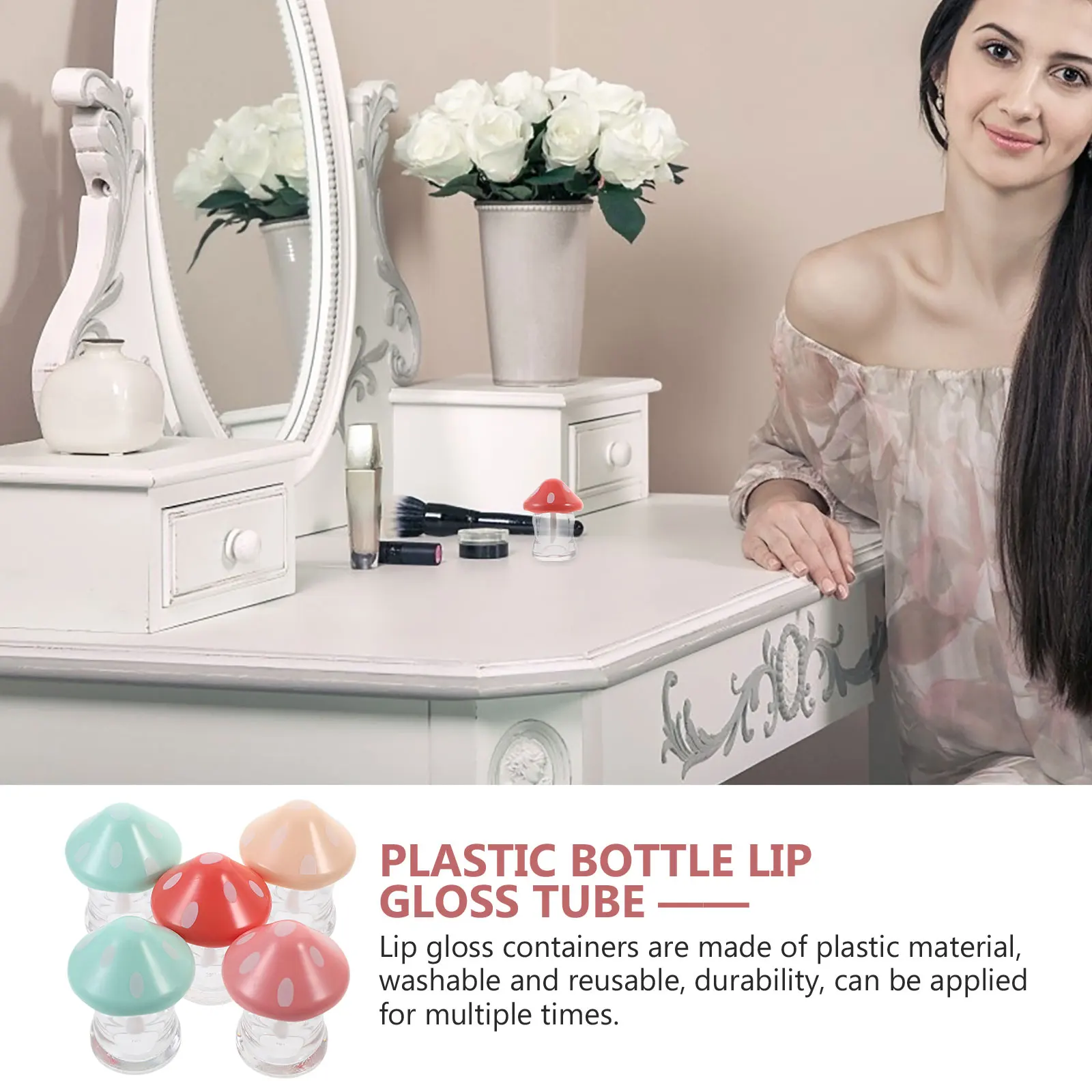 5Pcs Mushroom Lip Gloss Tubes Lipstick Containers Reusable Portable Travel Size Lip Balm Tubes Bulk Lipstick Making Kit
5Pcs Mushroom Lip Gloss Tubes Lipstick Containers Reusable Portable Travel Size Lip Balm Tubes Bulk Lipstick Making Kit