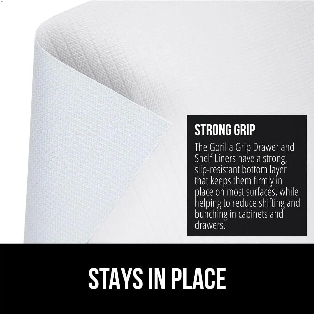 Нескользящий вкладыш для ящика и полки Gorilla Grip, 2 шт., неклейкая водостойкая, легко чистится и отделка, гладкая поверхность
Нескользящий вкладыш для ящика и полки Gorilla Grip, 2 шт., неклейкая водостойкая, легко чистится и отделка, гладкая поверхность