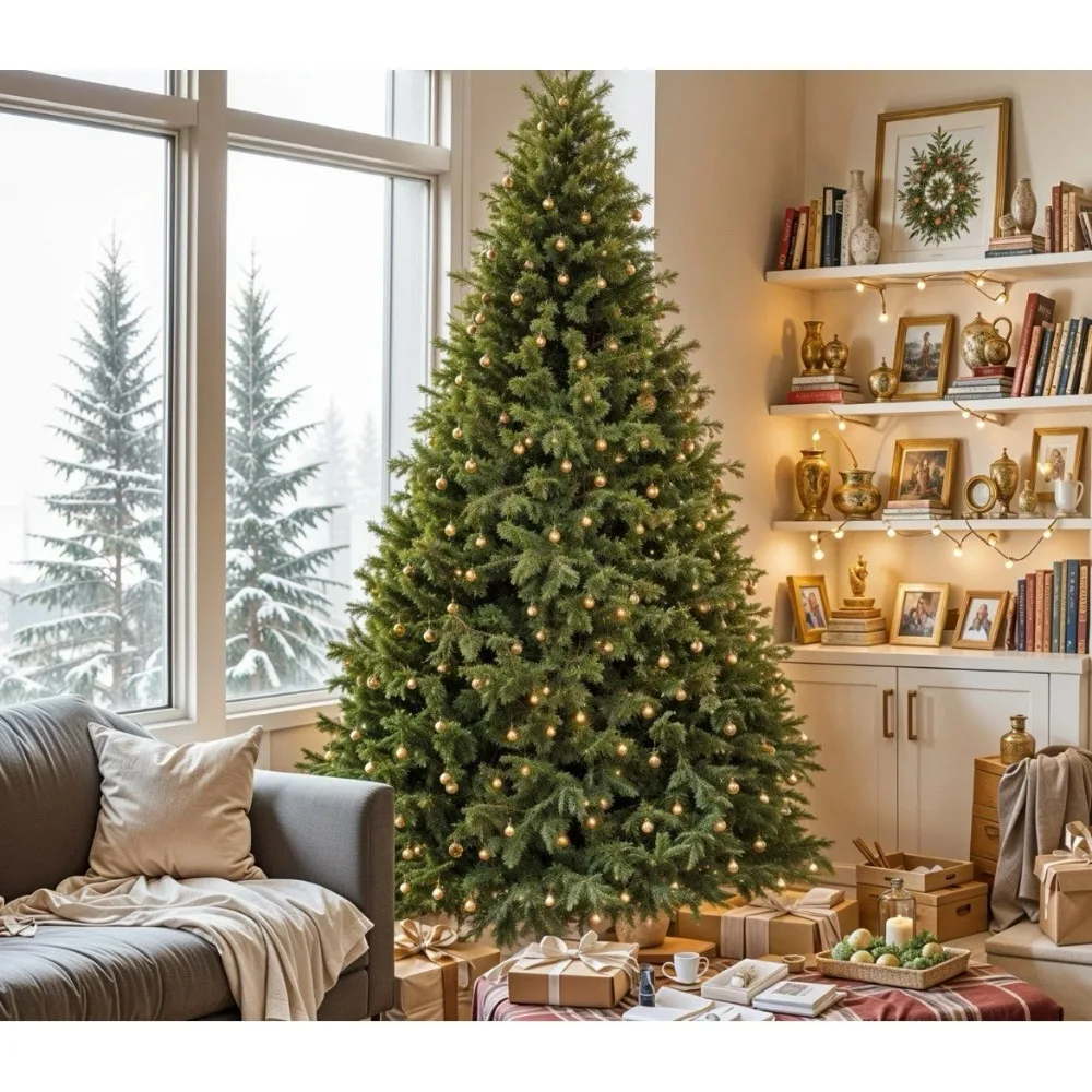6ft Prelit Christmas Tree Artificial w/ 2 Color & 8 Light-modes Sturdy Base
6ft Prelit Christmas Tree Artificial w/ 2 Color & 8 Light-modes Sturdy Base