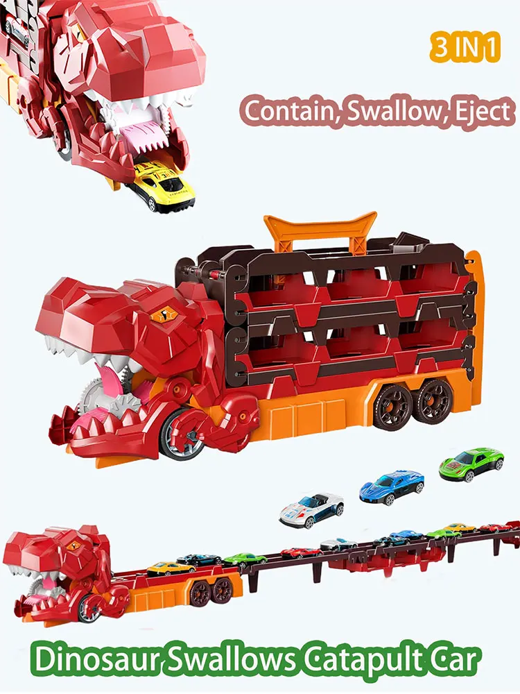 3 in 1 Children's Dinosaur Slide Track Toy Foldable Transporter Truck Racing Car Kids Games Swallow&Storage Vehicle for Boy Girl
3 in 1 Children's Dinosaur Slide Track Toy Foldable Transporter Truck Racing Car Kids Games Swallow&Storage Vehicle for Boy Girl