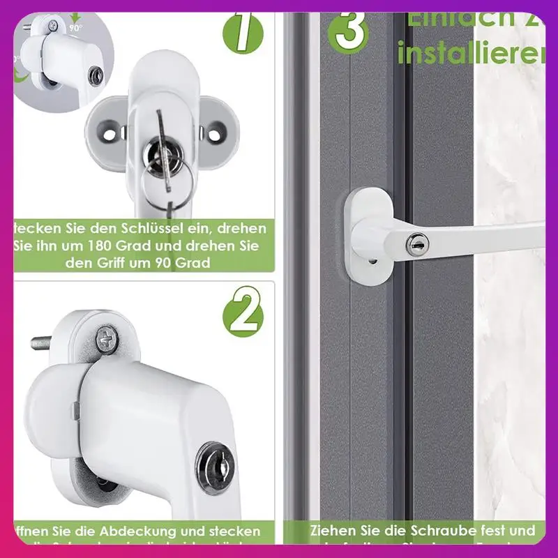 ABKL-8 Window Handles, Shaft Length 35 Mm, Lockable Window Handles In The Tilted, Child Safety Window Closed Window Lock
ABKL-8 Window Handles, Shaft Length 35 Mm, Lockable Window Handles In The Tilted, Child Safety Window Closed Window Lock
