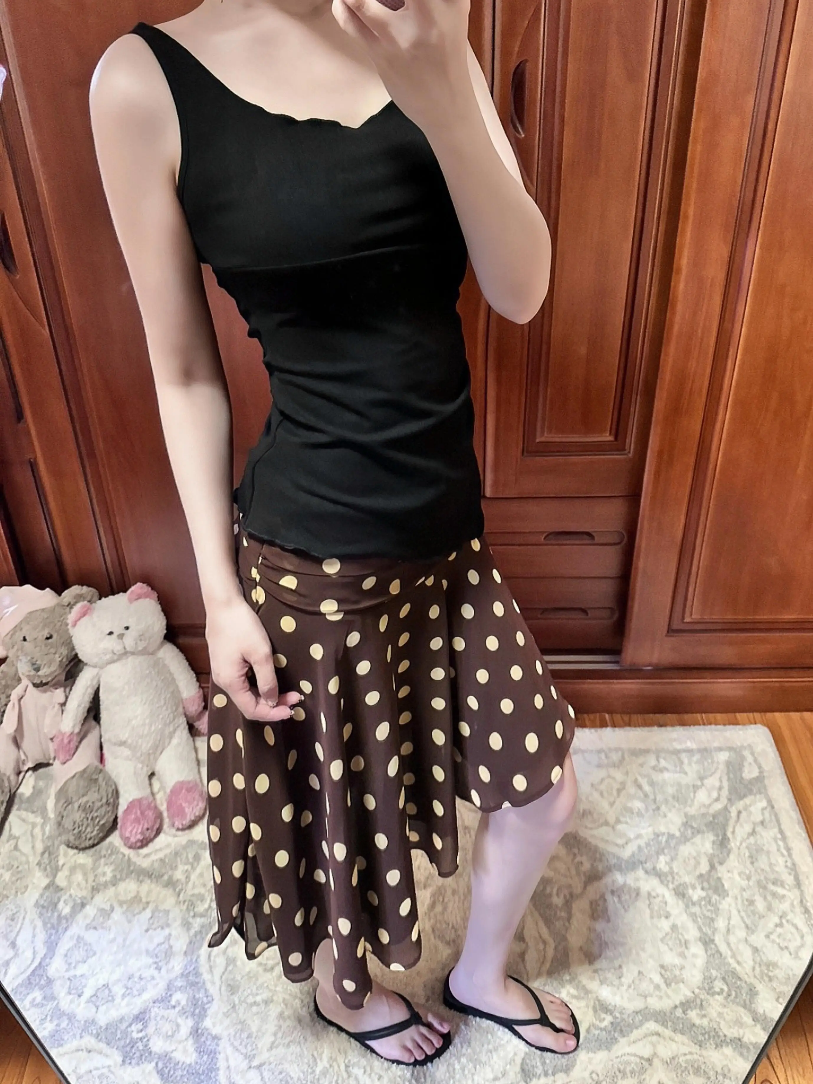 American Retro Brown Polka Dot Asymmetric Skirt Women's Spring Summer New Style Versatile Mid-Length Skirt Casual City Commute
American Retro Brown Polka Dot Asymmetric Skirt Women's Spring Summer New Style Versatile Mid-Length Skirt Casual City Commute